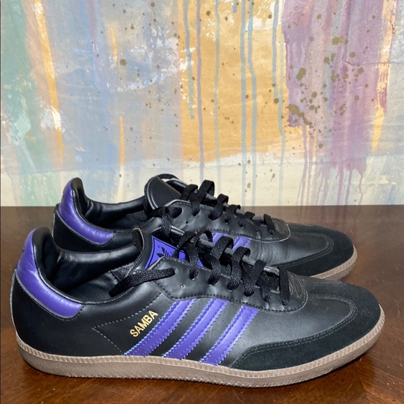 Adidas Samba OG 2010 Trainers Black and Purple Men's sneakers size 9 - Picture 1 of 7